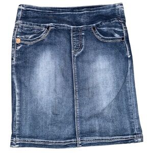 Lola Jeans Denim Blue Pencil Skirt EUC Size 4